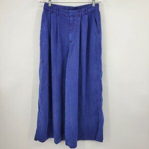Wide Leg High-Waist Women's Pants in Royal Blue